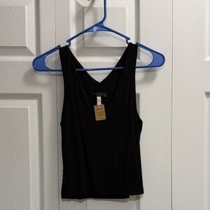 Final Touch Black V-Neck Tank Top